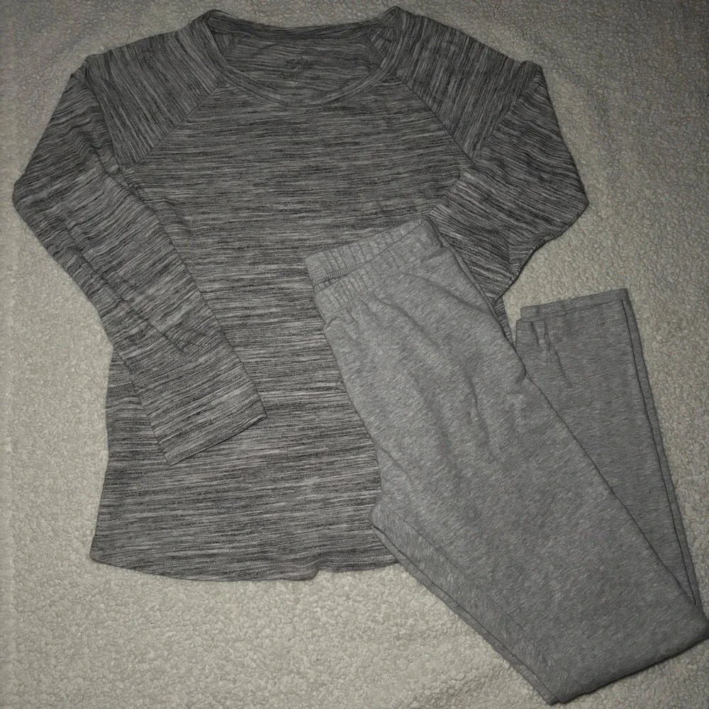 Justice Gray Raglan Top & Cat & Jack Leggings Bundle Kids Size 10-12
